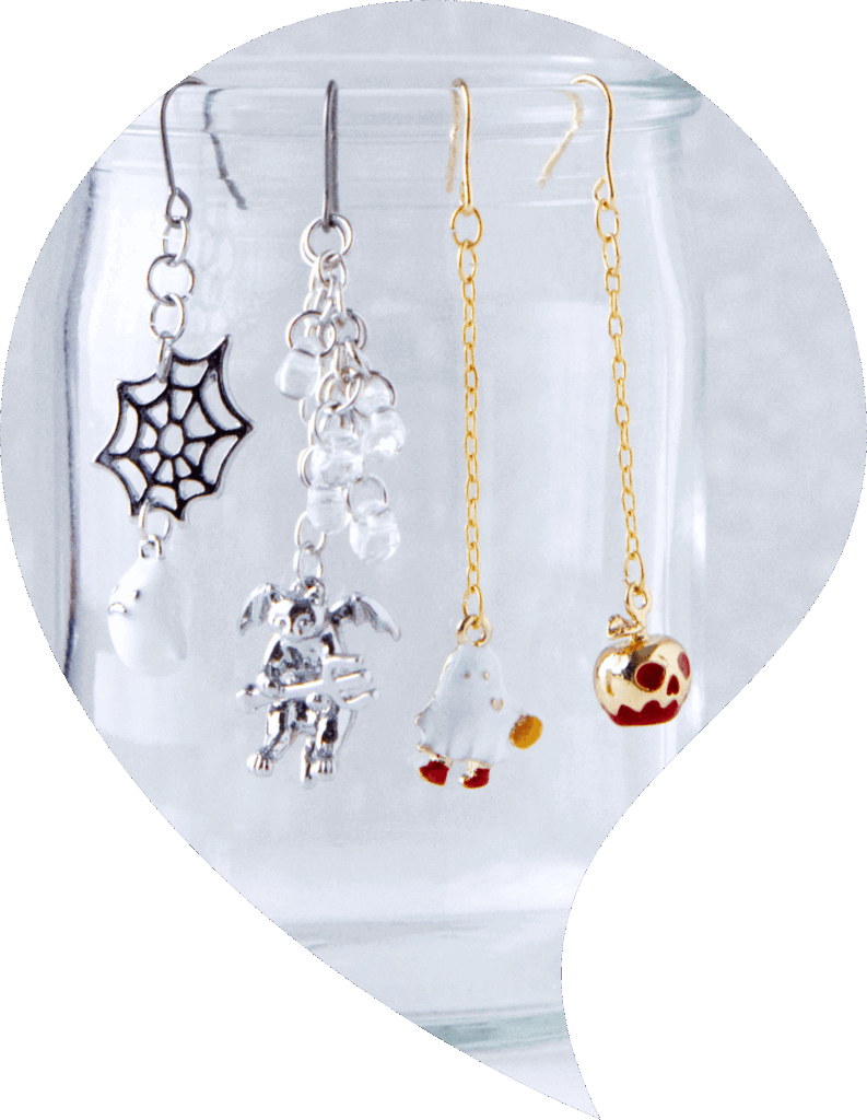 ハロウィンチャームのピアス4種類
